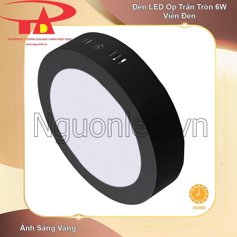Tuổi thọ 50.000 giờ bền bỉ của bóng đèn LED ốp trần nổi, an tâm sử dụng dài lâu