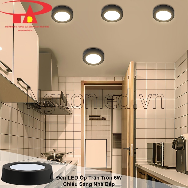 Góc bếp trở nên ấm cúng hơn với chiếc đèn LED ốp nổi 6W ánh sáng vàng