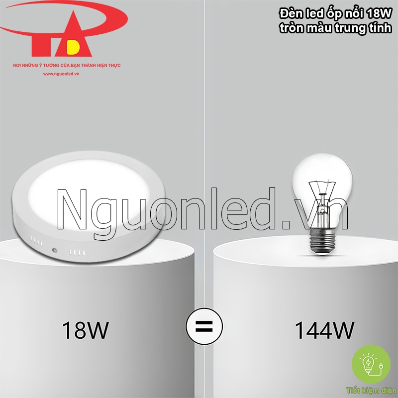 Hiệu suất 100lm/W của đèn led ốp trần nổi giúp tiết kiệm điện tối ưu