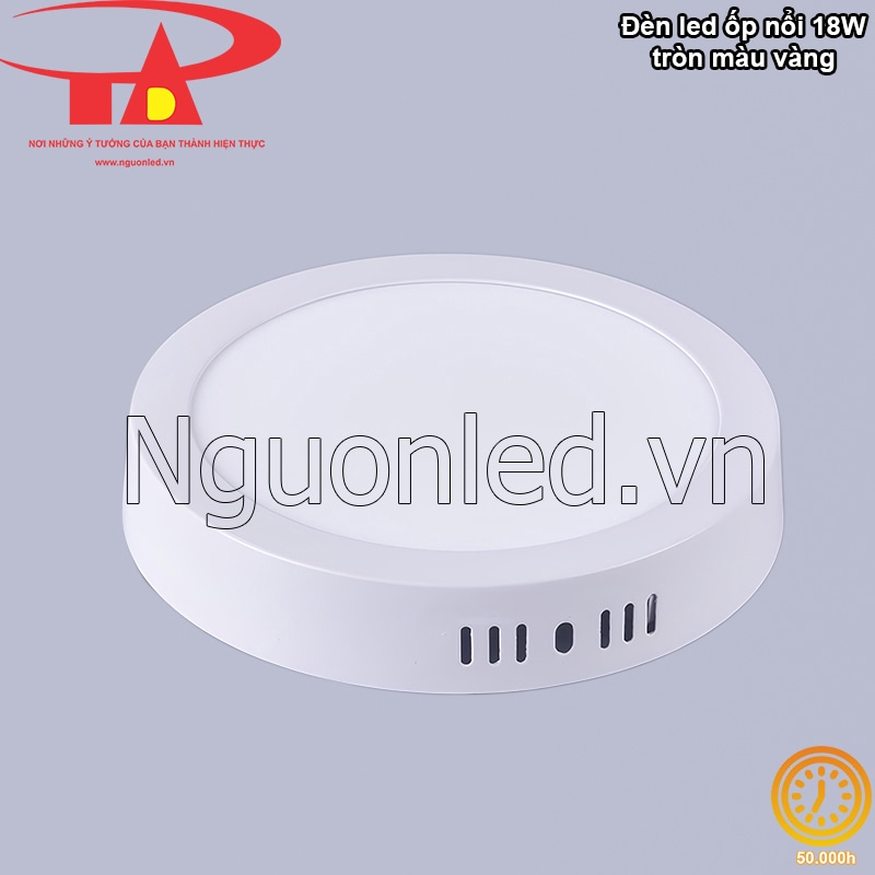 Đèn tròn ốp trần 18W ánh sáng vàng hoạt động bền bỉ, giảm chi phí thay thế