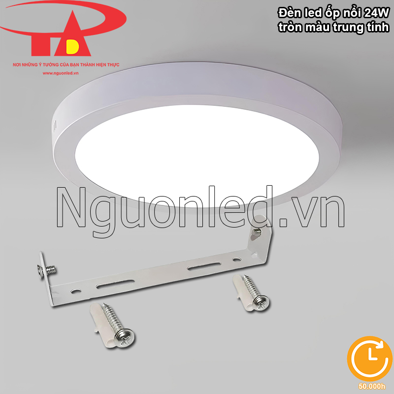 Giảm tần suất thay bóng đèn nhờ đèn led ốp trần nổi 24w tuổi thọ cao