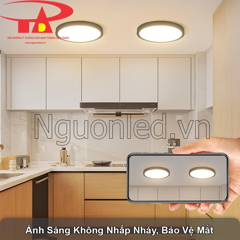 Công nghệ Flicker-Free của đèn ốp trần nổi giúp bảo vệ mắt, chống mỏi hiệu quả