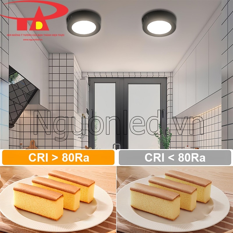 Đèn LED ốp trần tròn 6W tái tạo màu sắc trung thực, không gian sống động