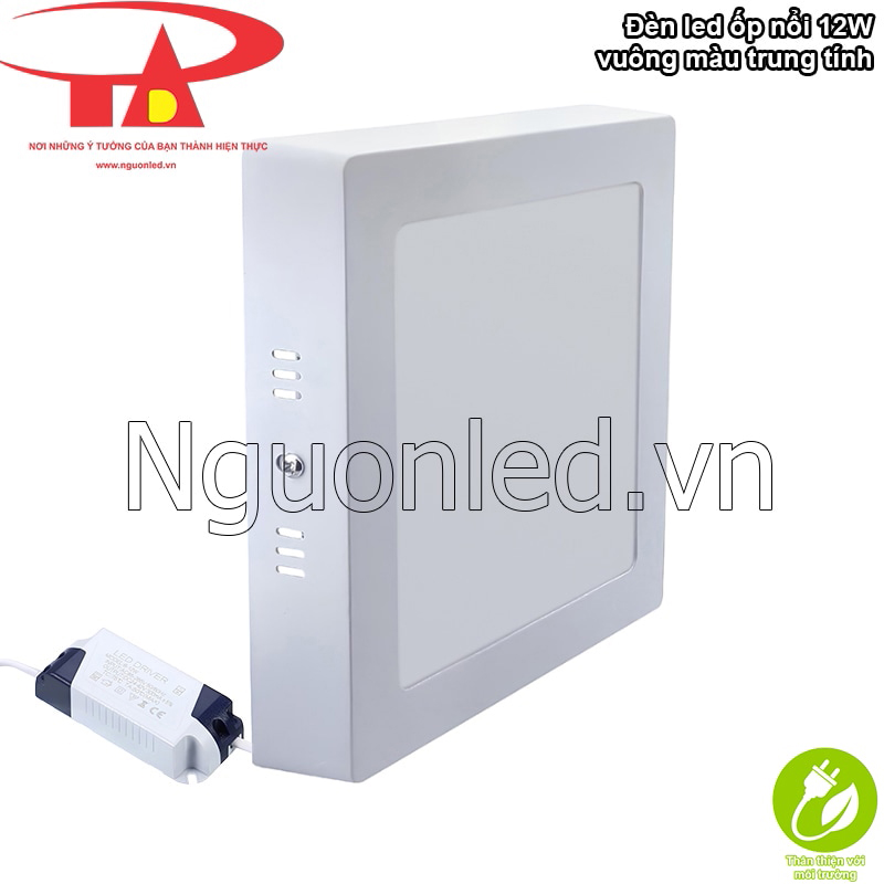 Đèn led vuông ốp trần không chứa thủy ngân, thân thiện với môi trường