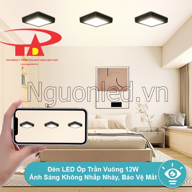 Ánh sáng chống nhấp nháy từ đèn LED ốp trần bảo vệ thị lực tối ưu cho mọi thành viên