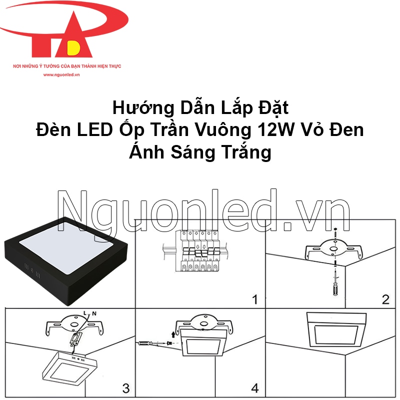 Hướng dẫn tự lắp đèn led ốp trần dễ hiểu cho người không chuyên
