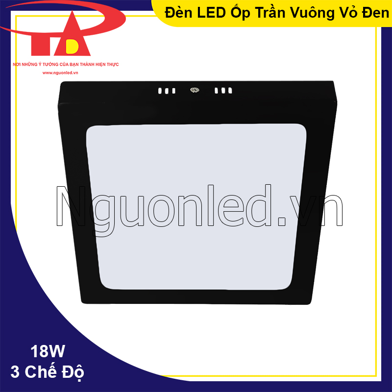 Công suất 18W với hiệu suất 100 lm/W trắng/trung tính, 95 lm/W vàng ấm