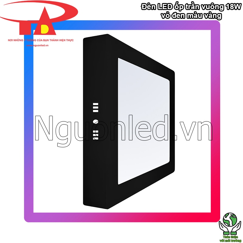 Đèn LED ốp trần vuông an toàn cho mắt và sức khỏe, không chứa thủy ngân