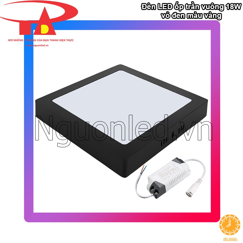 Đèn áp trần có tuổi thọ 50.000 giờ, bền vững với điện áp 85-265V