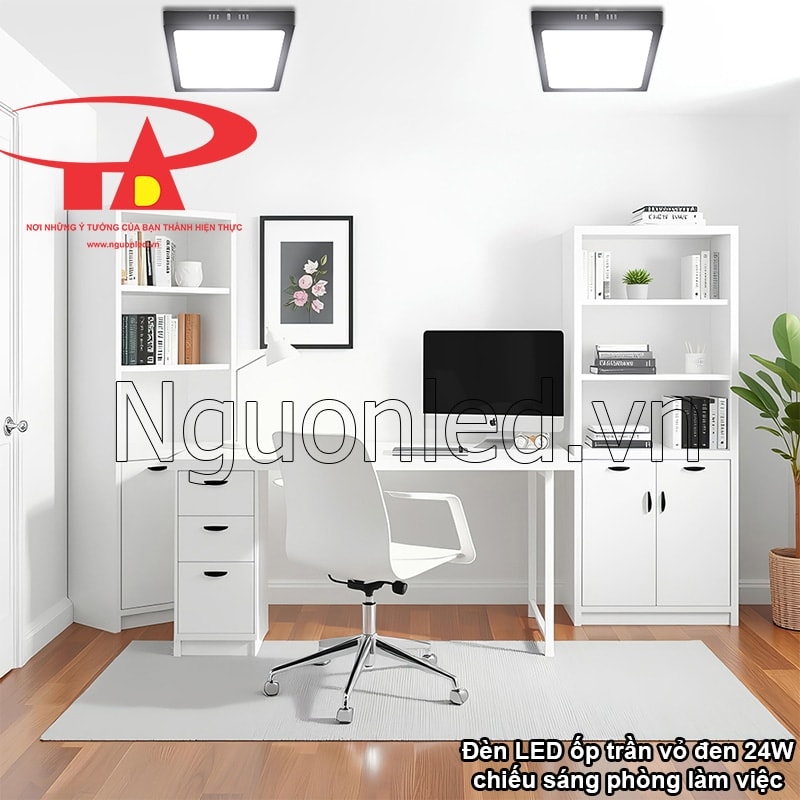 Tập trung hơn với ánh sáng trắng trung tính từ đèn ốp trần LED vuông công suất 24W