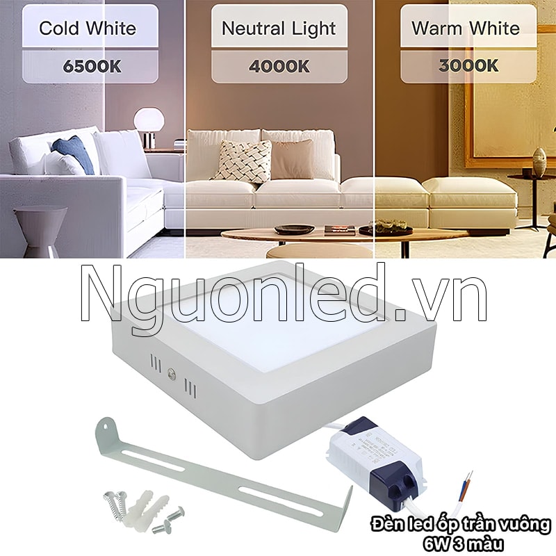 Tạo không gian sống hiện đại với bóng đèn led ốp trần nổi