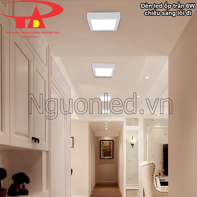 Chiếu sáng lối đi an toàn và dễ dàng với đèn led ốp nổi vuông