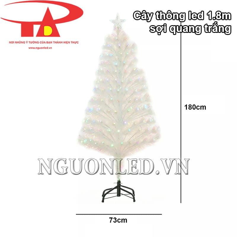 Cây thông noel có đèn 1m8