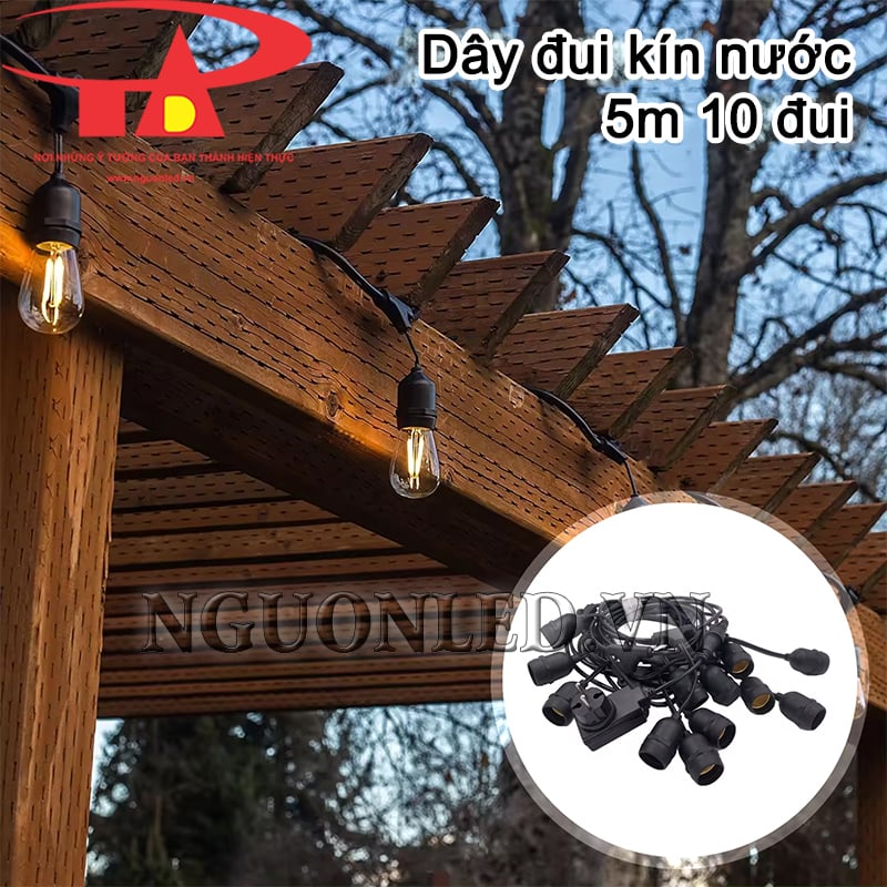 Dây đui đèn 5 mét kín nước