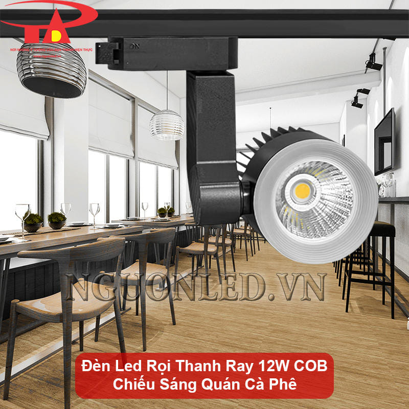 Đèn led thanh ray COB 12W tạo không gian ấm cúng cho quán cà phê