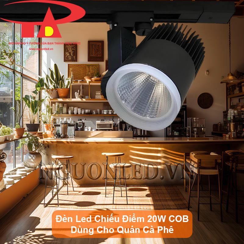 Đèn rọi ray COB 20W dùng cho quán cà phê