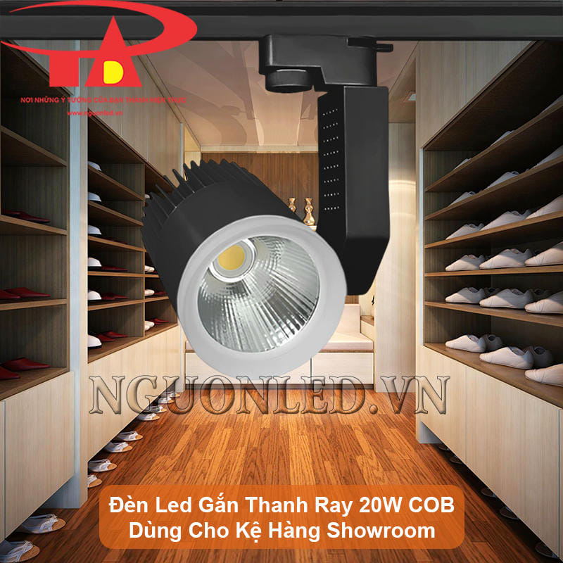 Đèn led thanh ray COB 20W dùng cho kệ hàng showroom