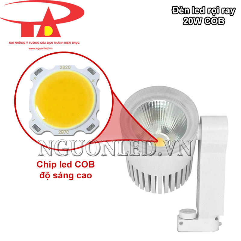 Đèn led spotlight 20W với chip COB độ sáng cao, tiết kiệm điện