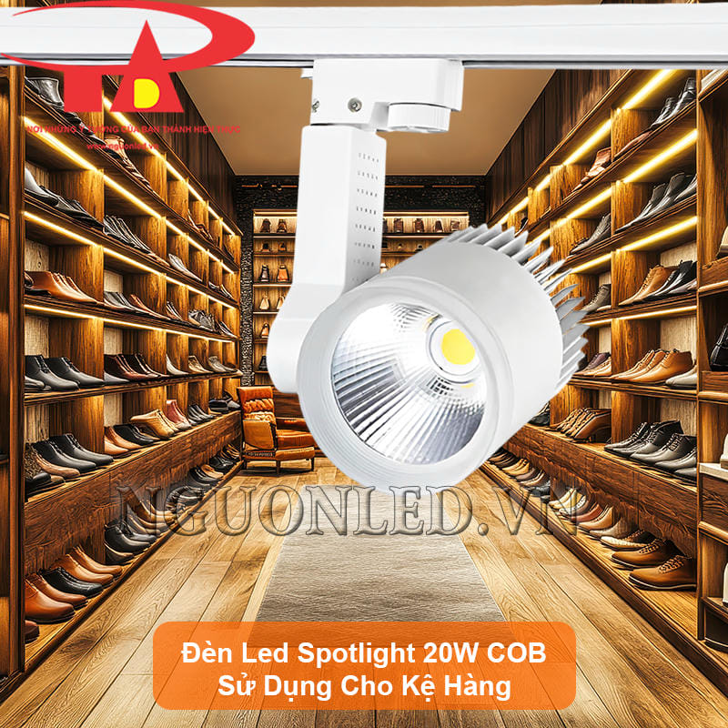 Đèn led thanh ray 20W COB chiếu kệ hàng