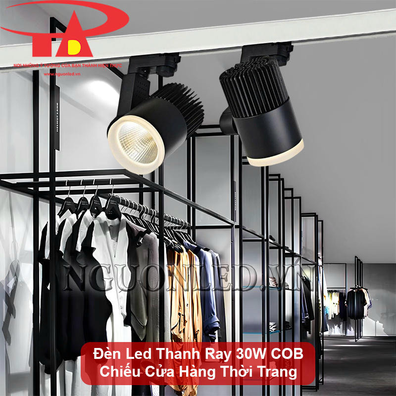 Đèn led gắn thanh ray 30W COB sử dụng cho cửa hàng thời trang