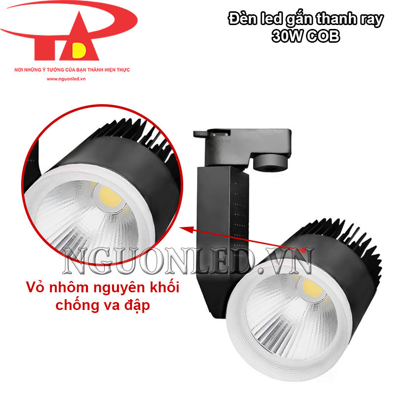 Đèn led thanh ray 30W COB vỏ nhôm nguyên khôi siêu bền