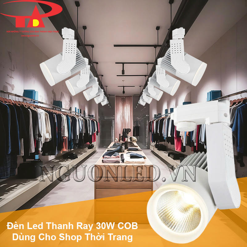 Đèn led chiếu điểm 30W COB sử dụng cho cửa hàng thời trang