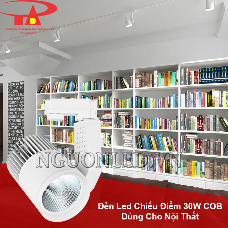 Đèn led rọi chiếu điểm COB 30W dùng cho không gian nội thất