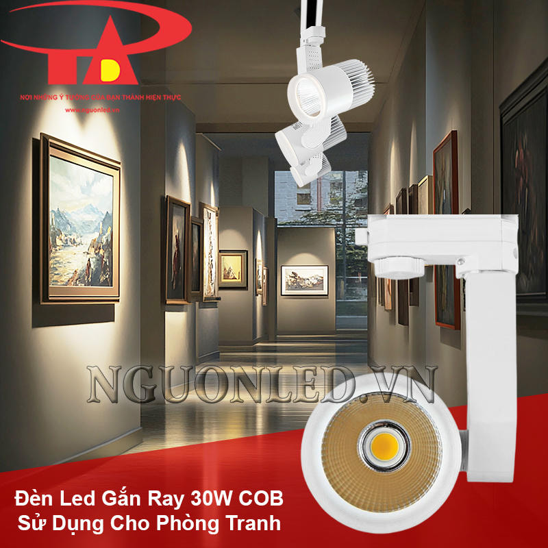 Đèn led spotlight 30W COB hắt sáng tranh cho không gian nghệ thuật