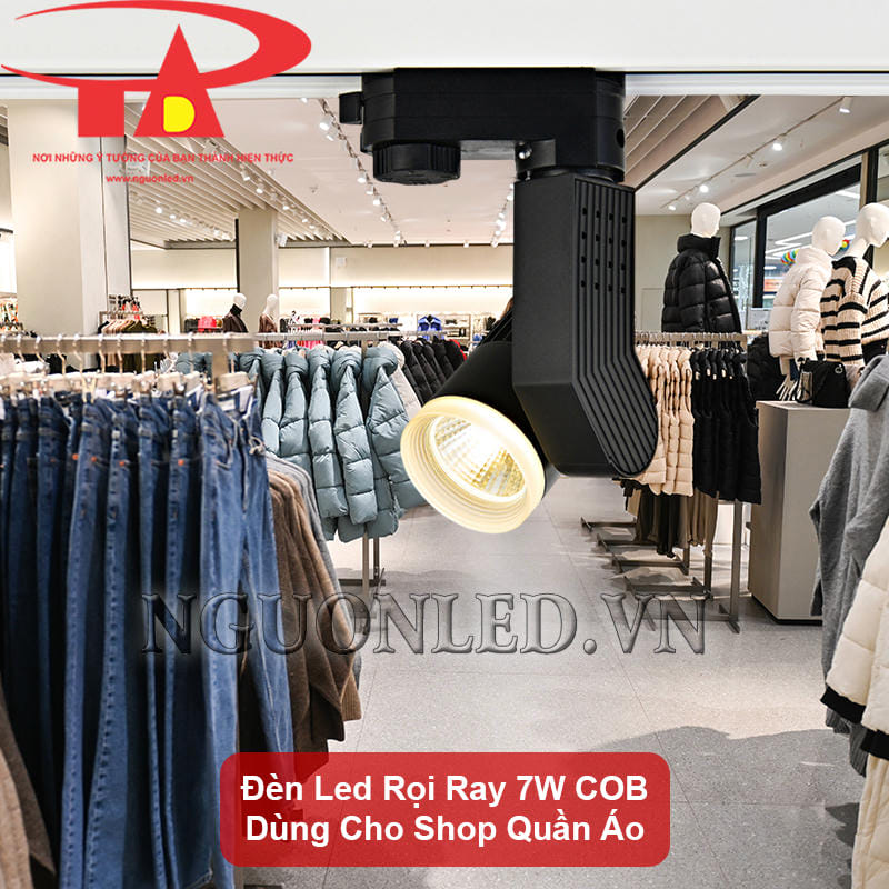 Đèn led ray nhôm COB 7W dùng cho shop thời trang