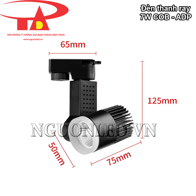 Đèn led chiếu điểm 7W COB vỏ đen kích thước nhỏ gọn