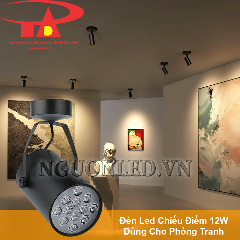 Đèn led spotlight 12W dùng cho phòng tranh trưng bày