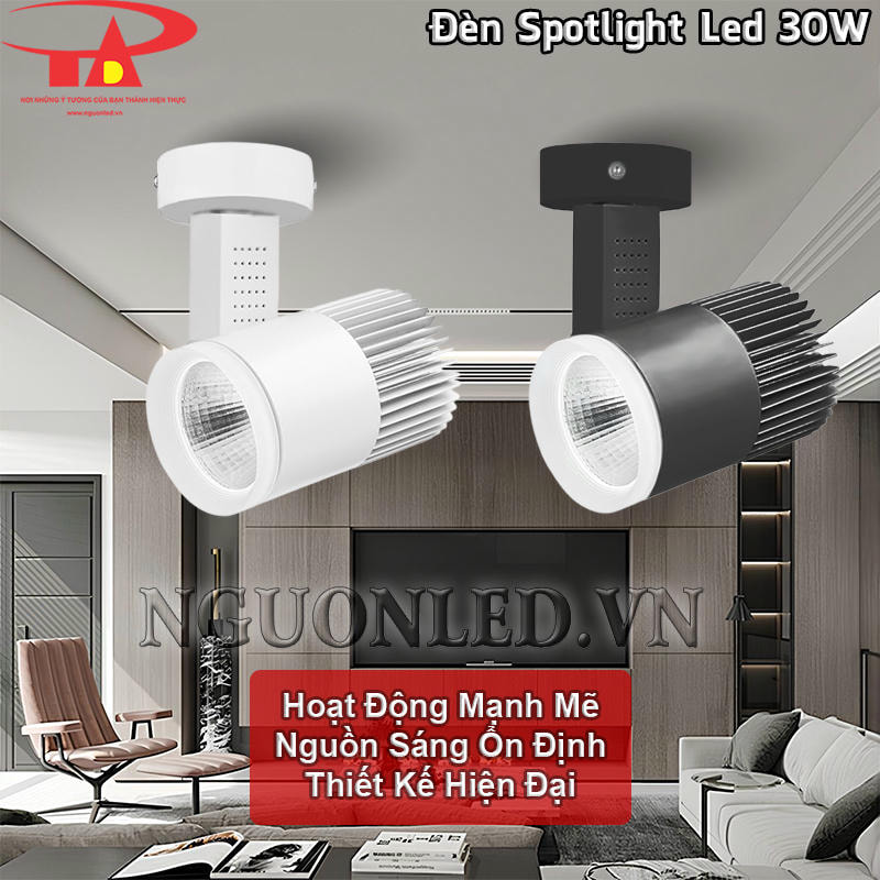 Đèn spotlight led 30W hoạt động mạnh mẽ, nguồn sáng ổn định, thiết kế hiện đại