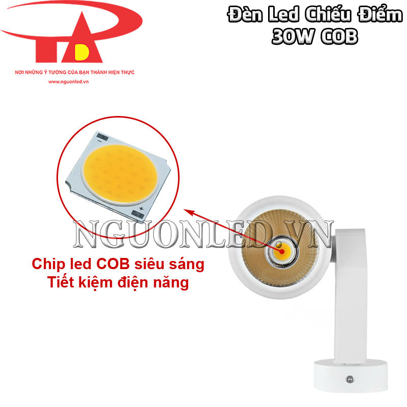 Đèn spotlight led 30W chip COB siêu sáng, tiết kiệm điện năng