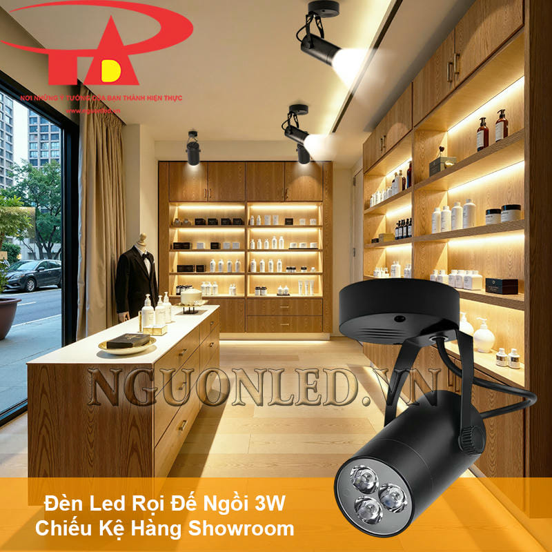 Đèn led rọi chiếu điểm 3W sử dụng cho kệ hàng showroom