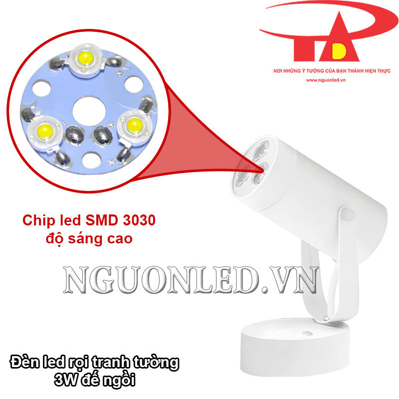 Đèn led hắt tranh đế ngồi 3W chip 3030 siêu sáng