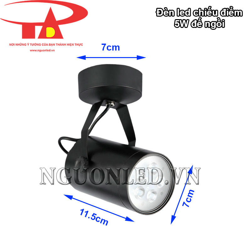 Đèn led rọi đế ngồi 5W tiết kiệm không gian lắp đặt với kích thước siêu gọn