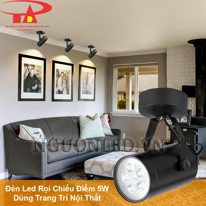 Đèn led rọi chiếu điểm 5W dùng cho không gian nội thất