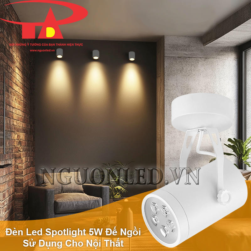 Đèn led chiếu điểm đế ngồi 5W tạo không gian ấm cúng cho nội thất