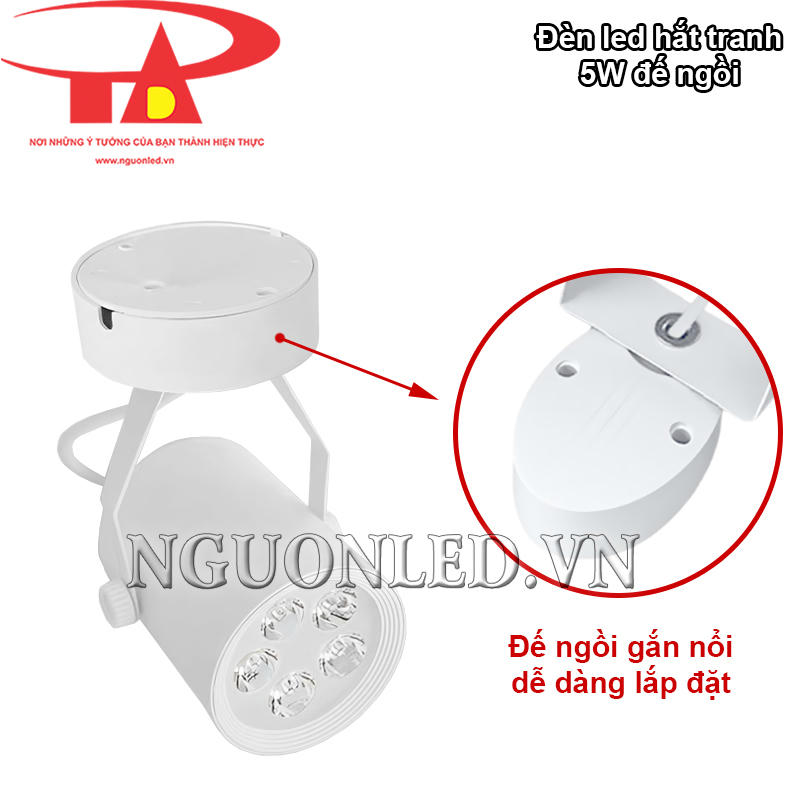 Đèn led rọi tranh tường 5W thiết kế đế ngồi dễ lắp đặt