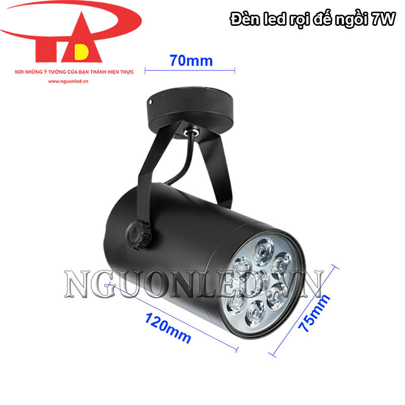 Đèn LED rọi chiếu điểm 7W đế ngồi tiết kiệm không gian với kích thước nhỏ gọn