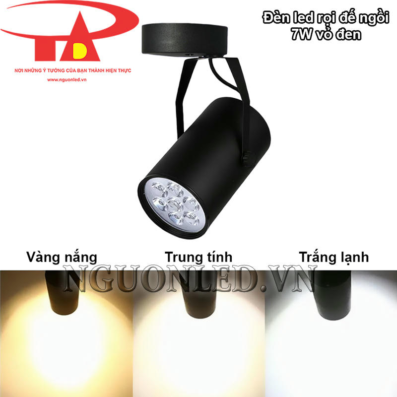 Đèn led rọi chiếu điểm 7W tùy chọn ánh sáng đa dạng, phù hợp từng không gian