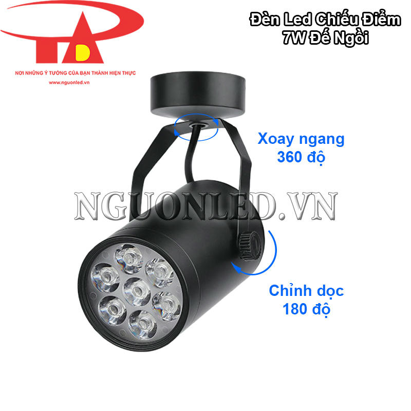 Đèn LED rọi 7W đế ngồi điều chỉnh góc chiếu linh hoạt, siêu tiện dụng