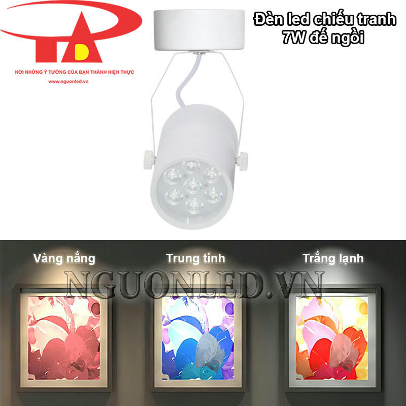 Đèn led rọi tranh đế ngồi 7W tùy chọn 3 phiên bản ánh sáng đa dạng