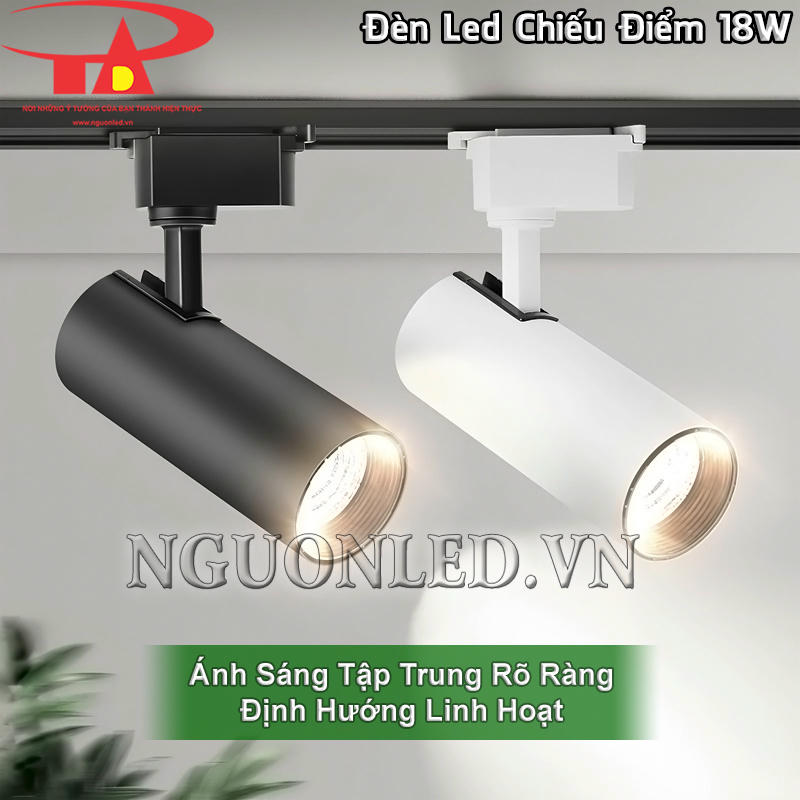 Đèn led chiếu điểm 18W ánh sáng tập trung rõ ràng, định hướng linh hoạt