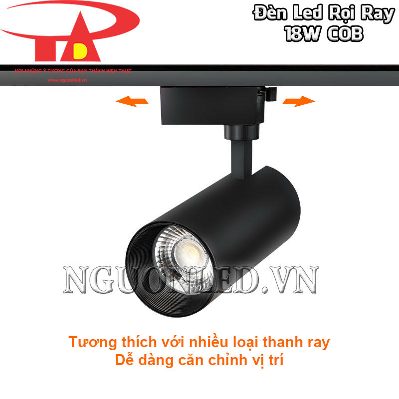 Đèn led rọi chiếu điểm 18W tương thích với nhiều loại thanh ray