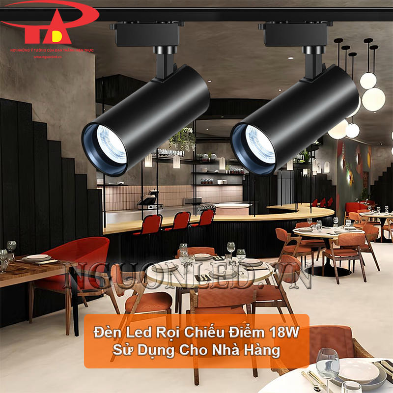 Đèn led thanh ray 18W chiếu sáng trang trí nhà hàng