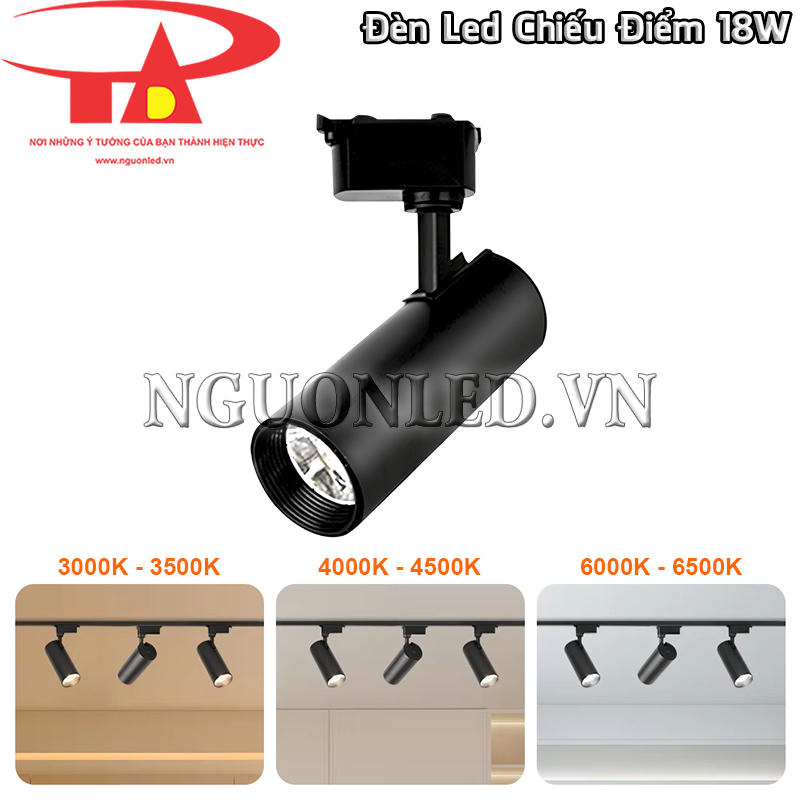Đèn led thanh ray 18W tùy chọn 3 màu ánh sáng, phù hợp nhiều không gian