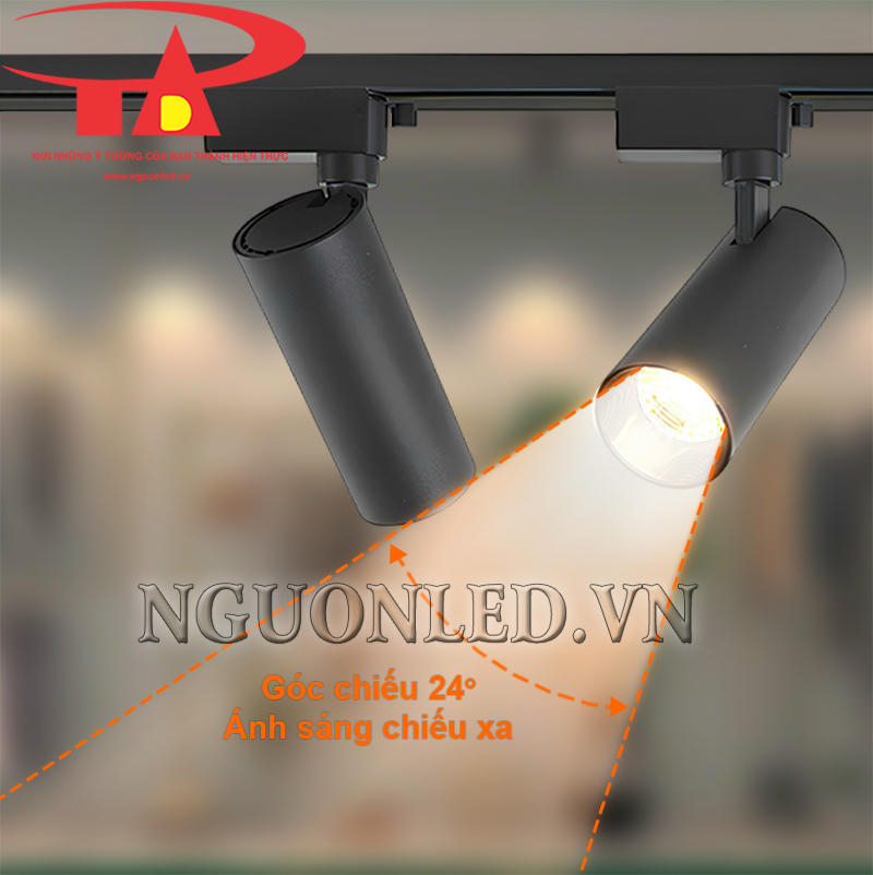 Đèn led thanh ray 18W góc chiếu 24 độ cho ánh sáng chiếu xa