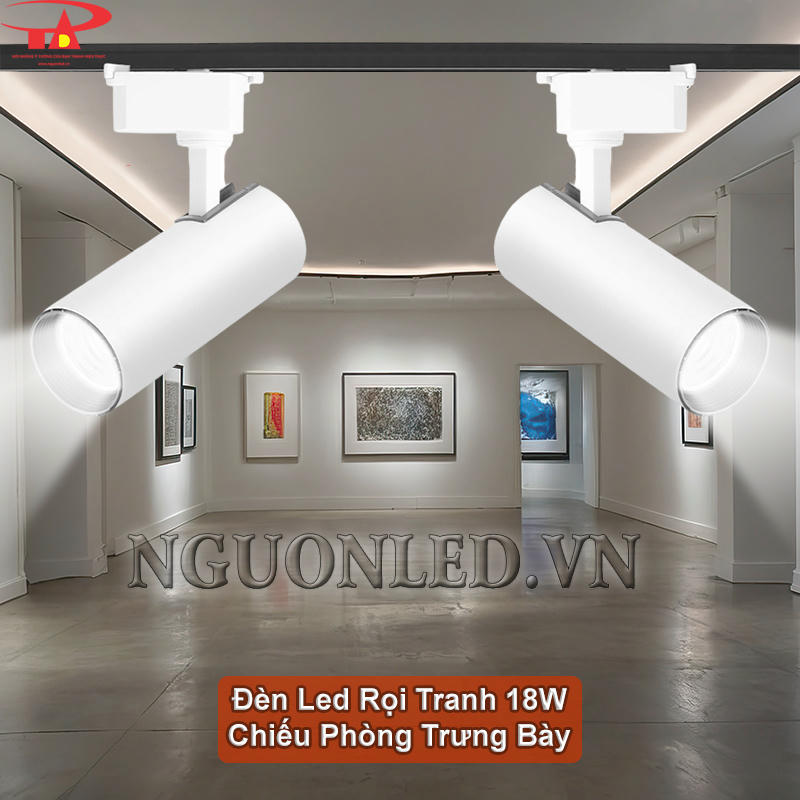 Đèn led spotlight 18W dùng cho phòng trưng bày tranh