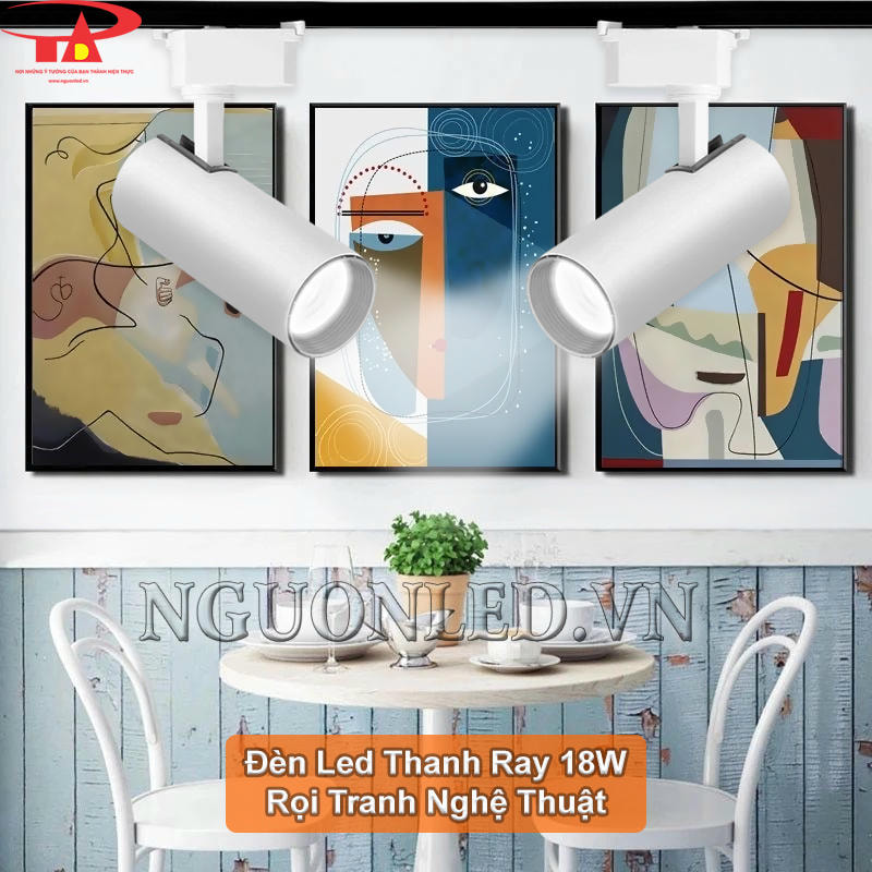Đèn led thanh ray 18W dùng hắt tranh nghệ thuật